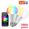 Lâmpada inteligente sem fio Bluetooth 4.0 Tuya APP Control Dimmable 9W E27 RGB+CW+WW LED Color Change Lamp Compatível IOS/Android
