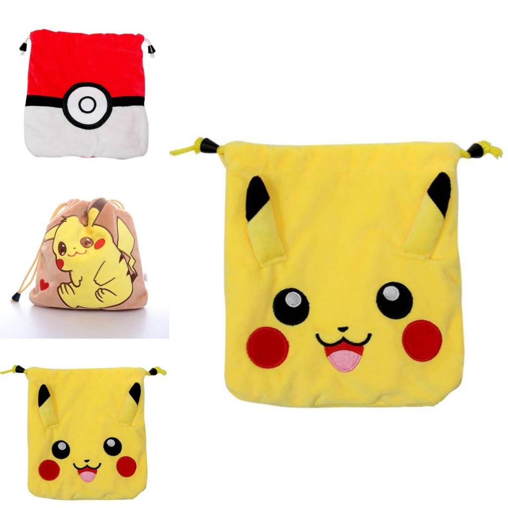 Săculeț cu șnur din blană izolată Pokmon pentru depozitare de călătorie și ambalaj cadou