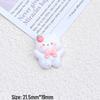Cute Strawberry Animal Cartoon Resin Ornaments for Hair Clips, Shoes, and Accessories.