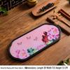 Yude Chinese Style Absorbent Oval Ceramic Tea Tray