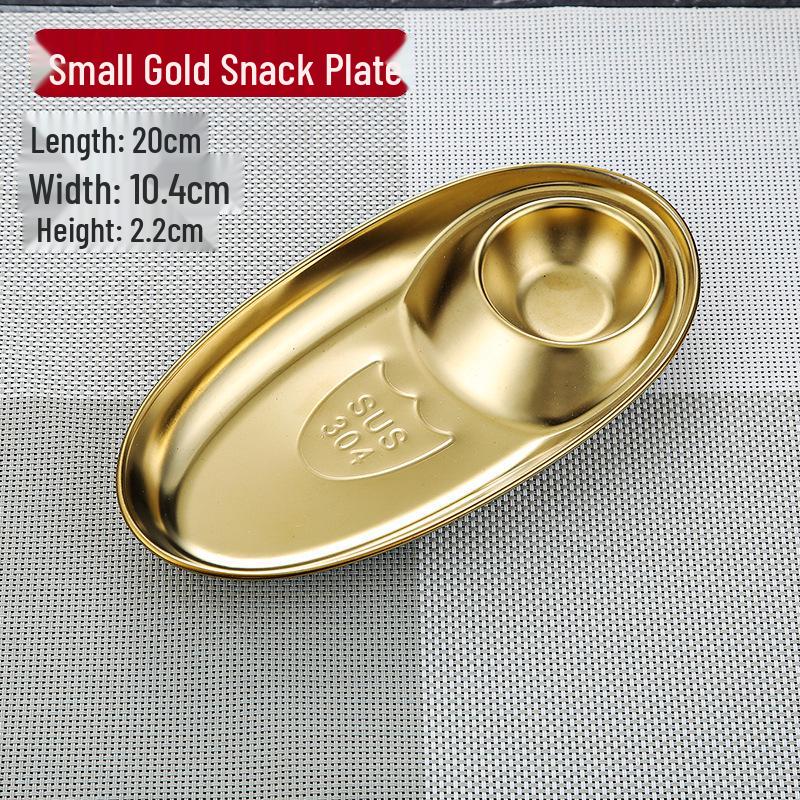 304 Stainless Steel Snack & Dipping Plate for Fried Foods