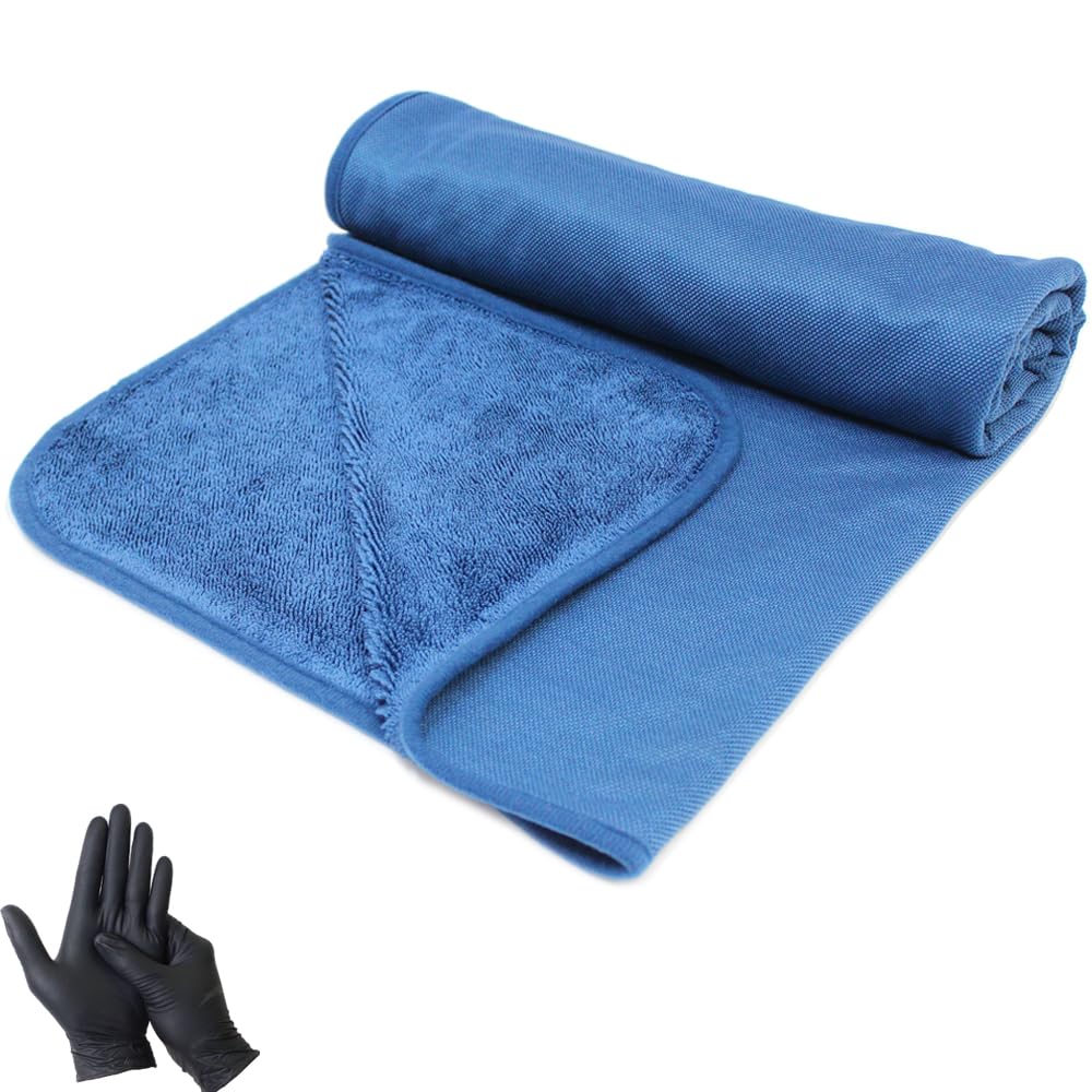 GYEON Silk Dryer EVO M Uscător Oficial Japonez SilkDryer Include Prosop de Uscare GO Nitrile pentru Spălarea Mașinii (Q2M-SDE-M) - Produs, Mediu, 70x90cm, Mănuși,