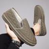 Fashion Winter Cotton Men Shoes Warm Slip on Lightweight Flat Shoes Plush Bedroom Home Cotton Loafers Winter Warm Shoe Zapatillas Hombre