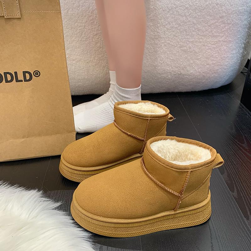 New 2024 hot sale Women Winter Boots Designer Platform Boots for Leather Warm Short Plush women's Ankle Boots Botines Mujer
