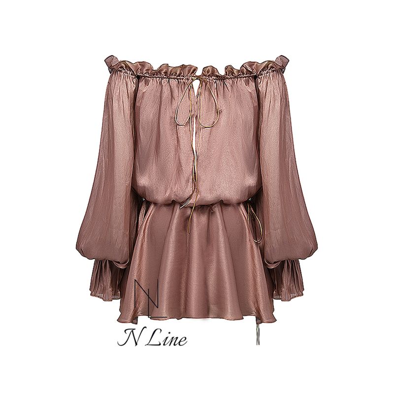 

Мода Прямая Покупка House of CB 23 Великолепных Цвета Сибирский Лесной Орех Платье на шнуровке с кружевом, с открытыми плечами HAZELNUT L +