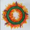 Autumn Harvest Wreath: Halloween Pumpkin & Berry Door Hanging for Thanksgiving