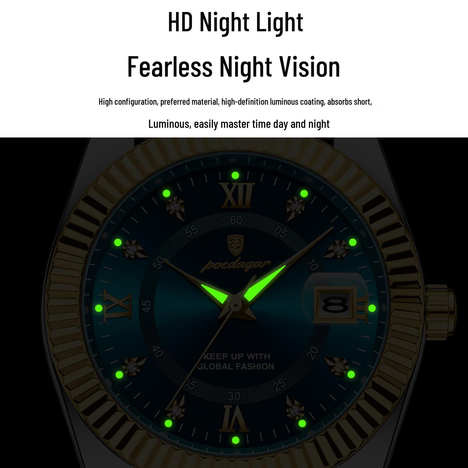 

Swiss Men s Luxury Calendar Watch - New Style with Live Broadcast Feature P910 Gold Case, Gold Dial, Steel Band