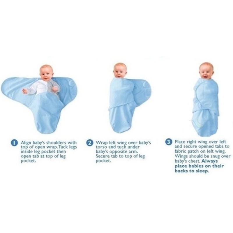 Baby Cartoon haft Flano śpiwór do przewijania dla noworodka z regulowanymi skrzydłami