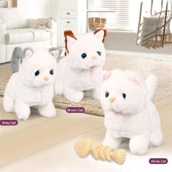 1 Set Kids Electronic Plush Dog Toy Walking Interactive Puppy Rabbit Cat Plushie Toy Toddlers Boys Girls Educational Simulation Animal Toy