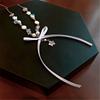Bohemian Neckchain Bow Beaded Necklace Bowknot Star Pendant Clavicle Chain French Style Collarbone Chain for Women Girls
