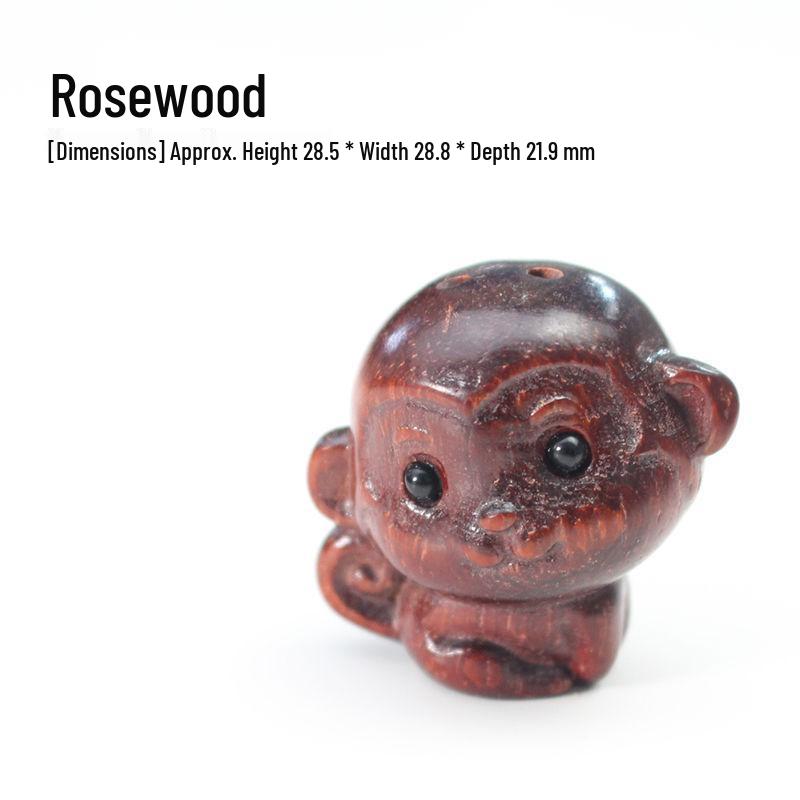 Creative Little Monkey Pendant Charm - Sandalwood Keychain & Phone Accessories