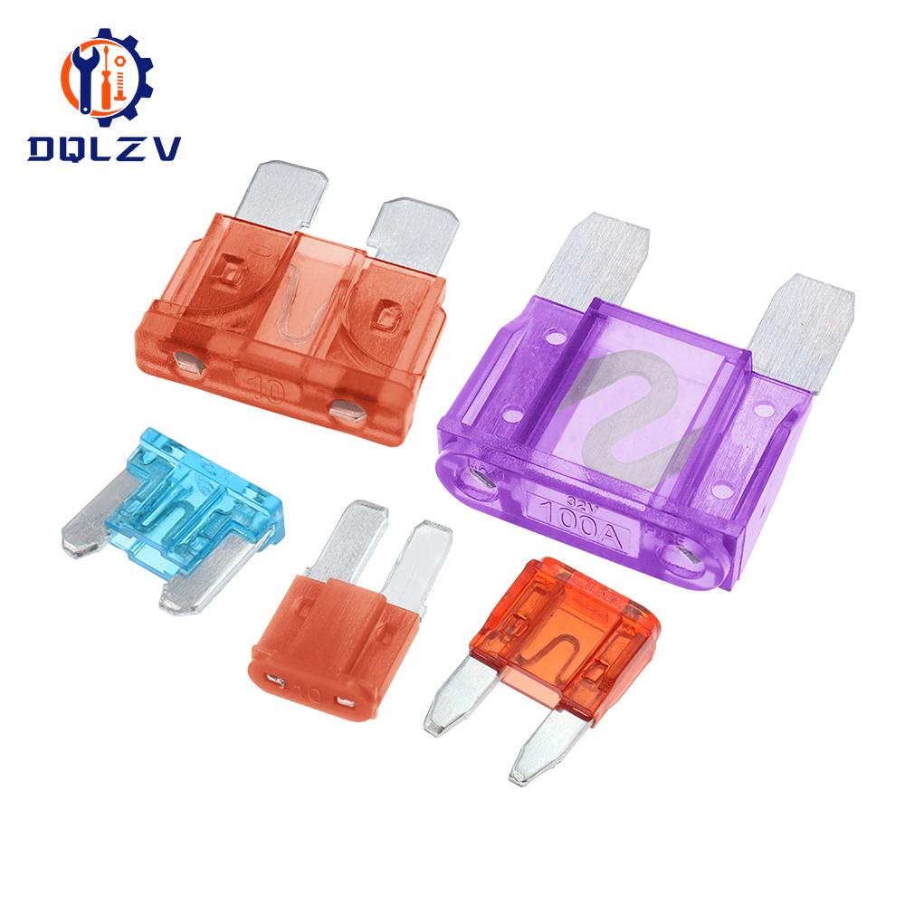 10 stycken säkringar 32V Micro2 Mini Liten Mellanstor Stor Storlek Bil Säkring 5A 7,5A 10A 15A 20A 25A 30A 35A 40A 45A Klämsäkring Set för Bil Lastbil