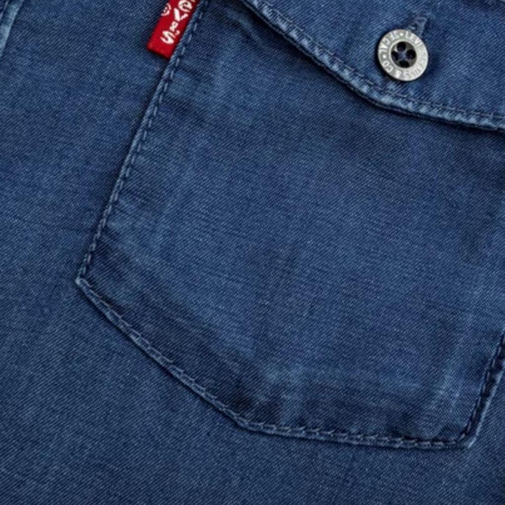 Levis pánska džínsová košeľa s krátkym rukávom a gombíkmi LV2422268GS-001