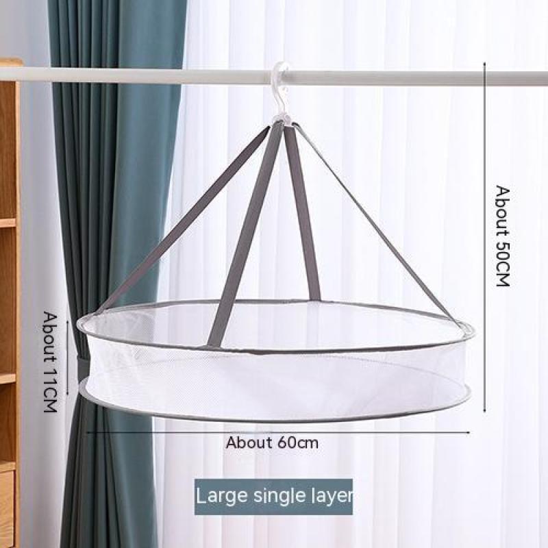 

Современная простая двухслойная складная сетка для одежды, домашняя одежда для хранения артефактов, полиэстеровая сетка, ветрозащитная корзина для одежды Single layer