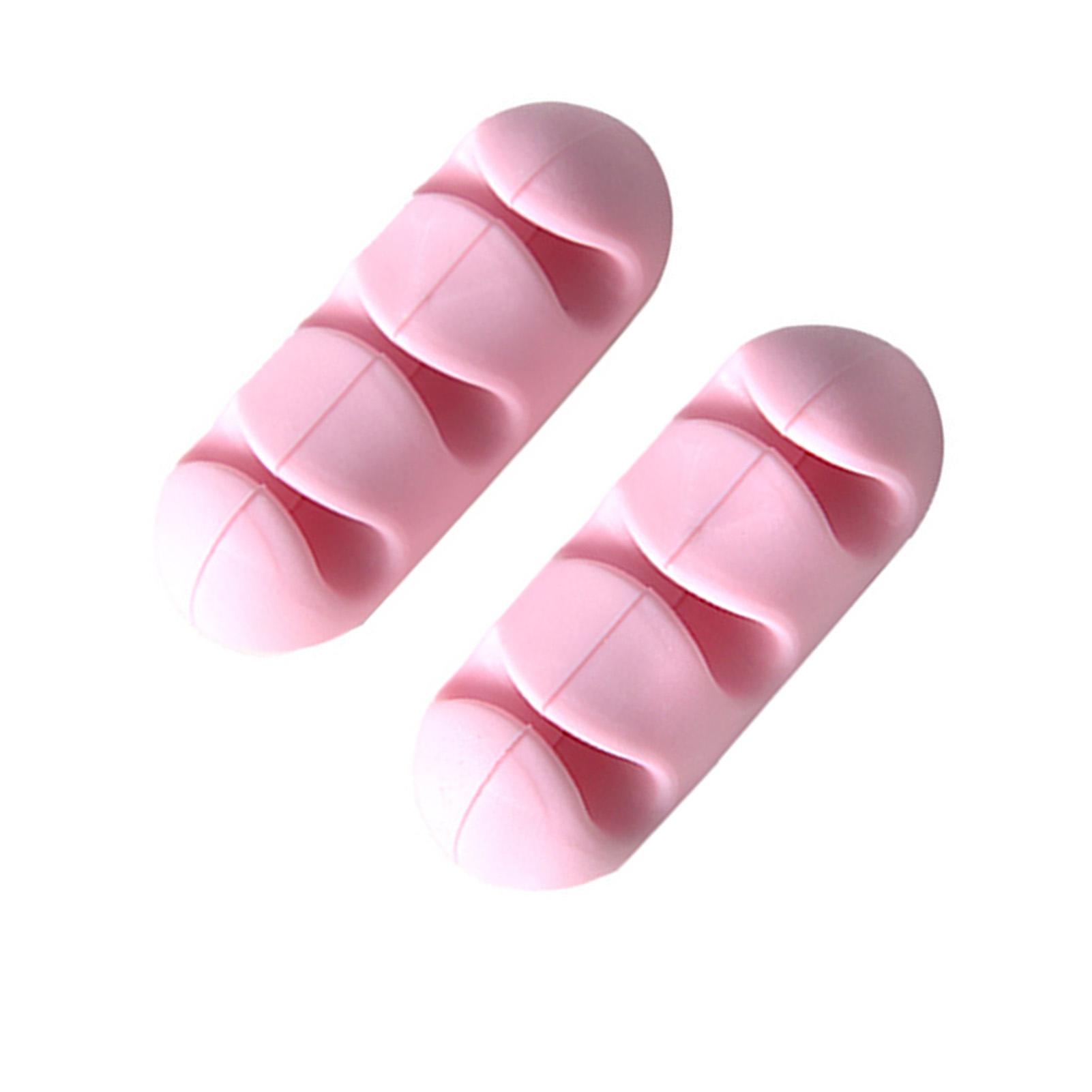 

Desk Cable Clip Self Adhesive Plastic Cord Holder for Nightstand Home Car 2pcs