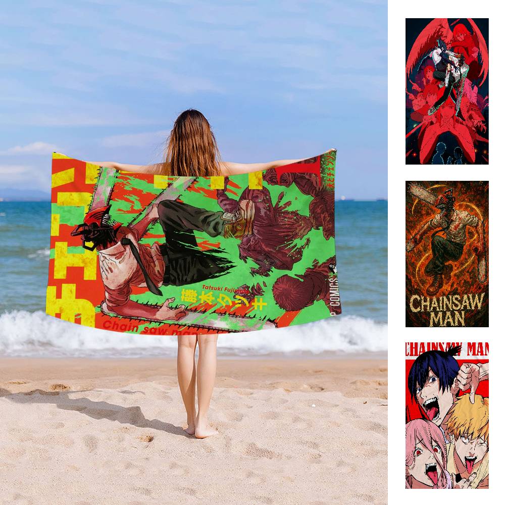 C-Chainsaw M-Man Microfiber Printed Beach Towel Mountain Climbing Yoga Beach Swimming Running Absorbent Soft Towel