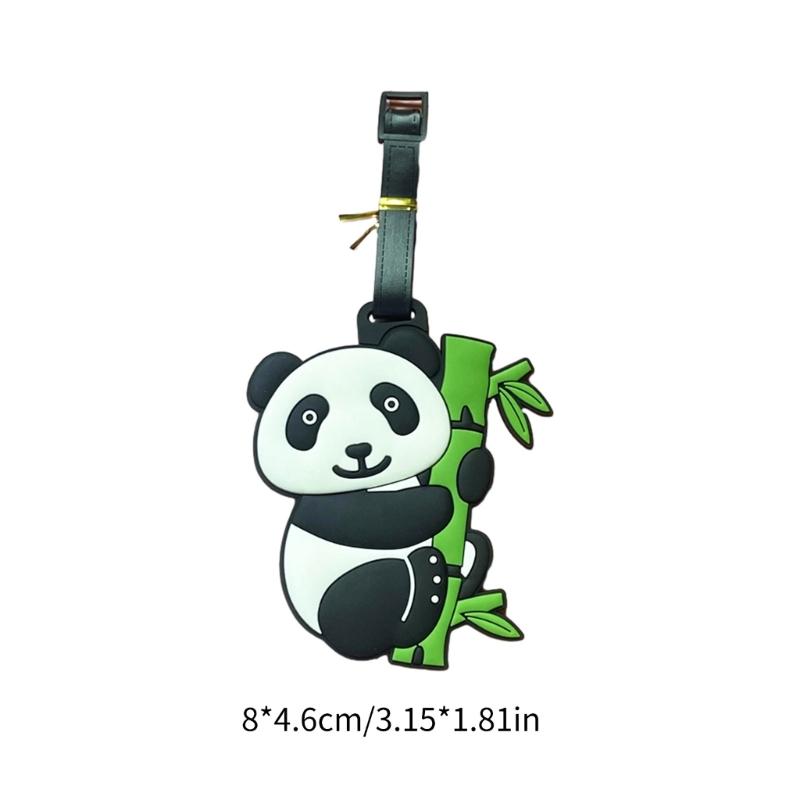 Suitcase Label Cartoon Pattern Luggage Baggage Backpack Soft Label with Strap Name ID Address Card Baggage Identifier