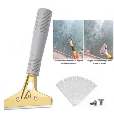 Durable Cleaning Blade Squeegee Set Gray+gold Multifunction