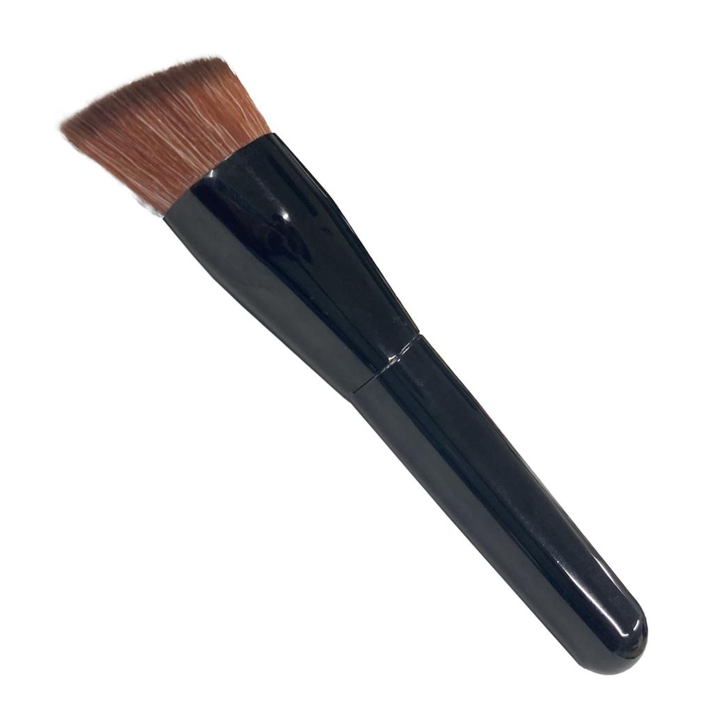 Shishida Seishindo Make-up Pinsel Foundation Pinsel Groß Diagonal Flach Typ Hergestellt in Japan Schwarz x 3 x cm Ca.. 12.5 2.3 LQ-04