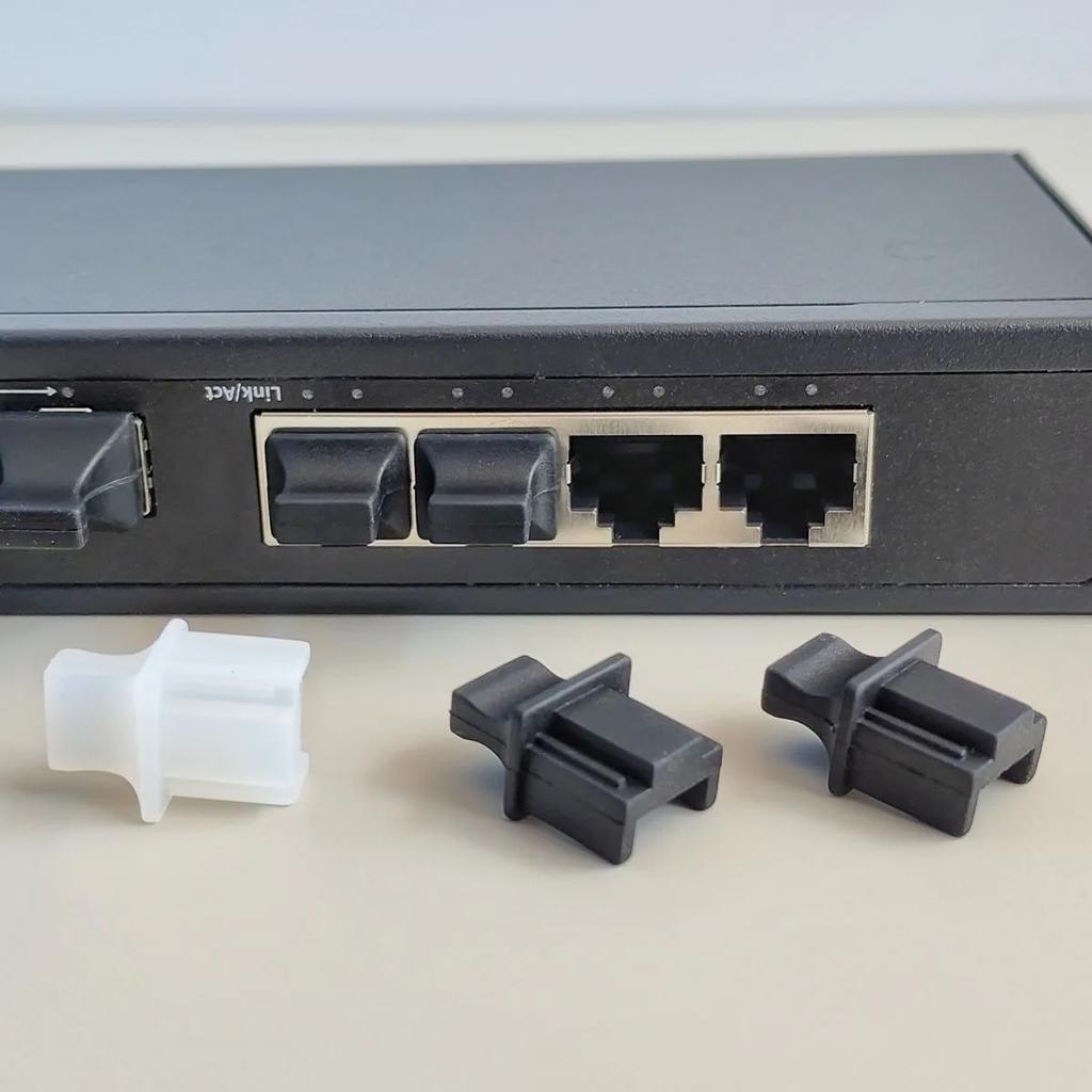 50/10PCS Silicone Stopper for Computer Router Switch Female Port Silicone Dust Plugs RJ45 Ethernet Hub Port RJ45 Protector Plug