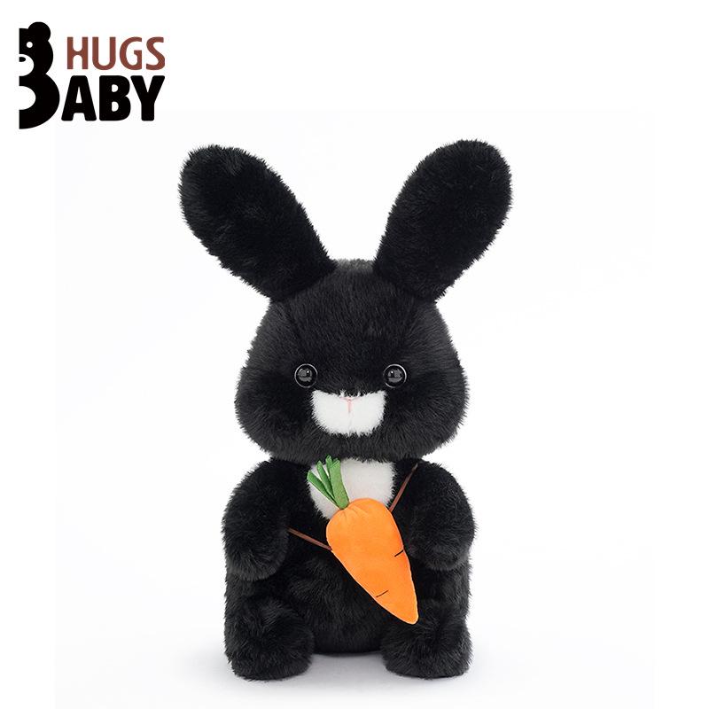 Hugs Baby Genuine Plush White Rabbit Holding Carrot - Creative Gift Toy
