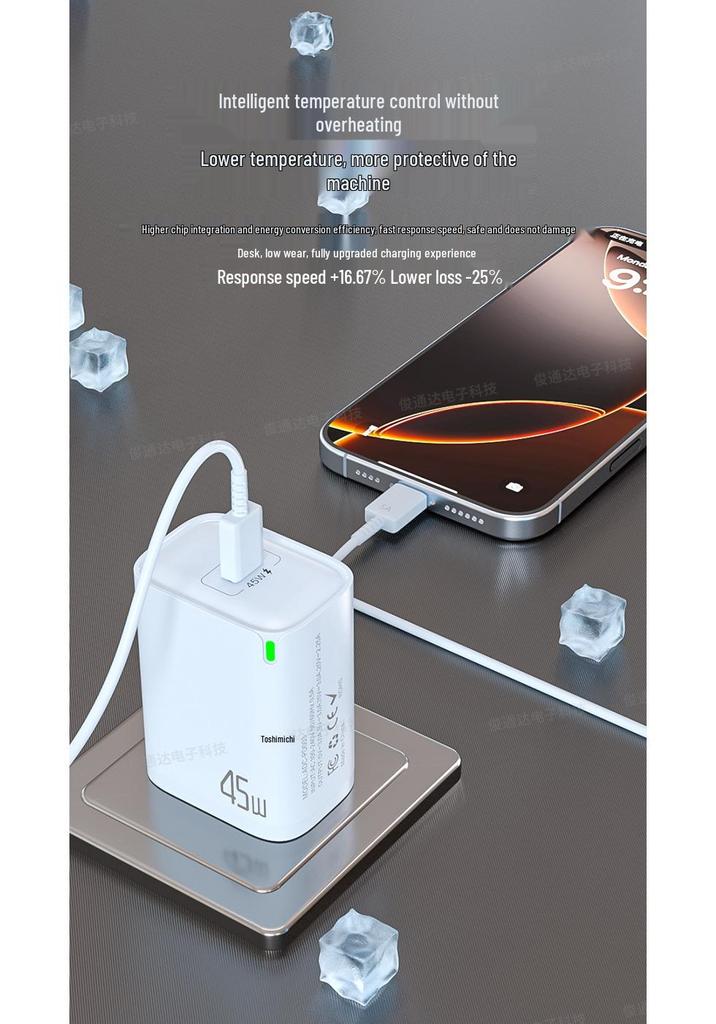 PD45W Macaron Fast Charger with Type-C Port for Apple, Huawei, and Xiaomi