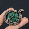 Tree Of Life Emerald Pendant, 999 Copper Wire Wrapped Pendant Gemstone Jewelry, Handmade Pendant Amazing Jewelry, Gift For Her