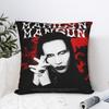Marilyns Mansons Printing Pillowcase Cushion Cover  Throw Pillow Cover Y2K Seat Decor Zipper Multiple Sizes