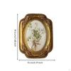 Oval Picture Frame Ornate with Easel Stand VintageStyle for Mantel, Desk, Shelf
