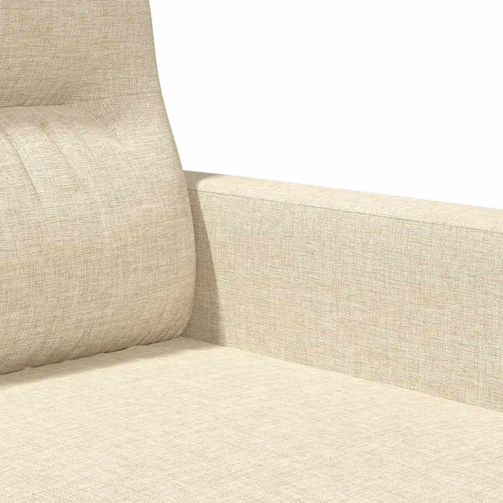 Vidaxl 2-Seater Sofa, Cream, 120 Cm, Upholstered In Fabric
