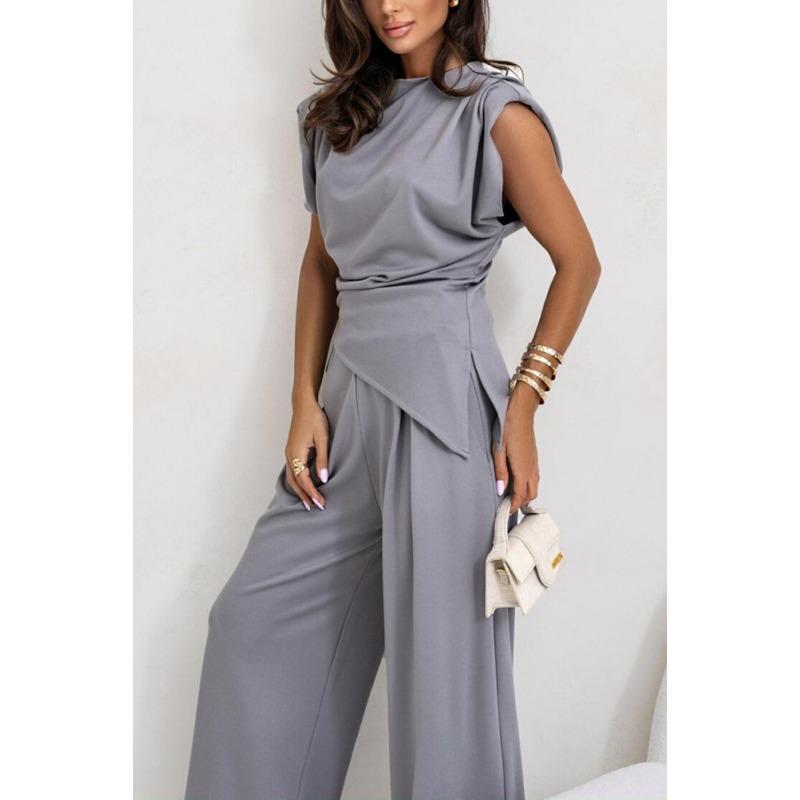 Women's Summer Fashion Solid Colour Irregular Niche Light Luxury Suit