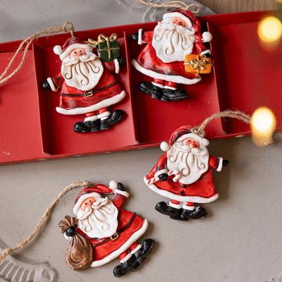Miniatur-Harz-Weihnachtsmann/Schneemann-Figuren für Puppenhaus-Dekorationen Wasserdichte Feiertags-Ornamente mit realistischer Farbe
