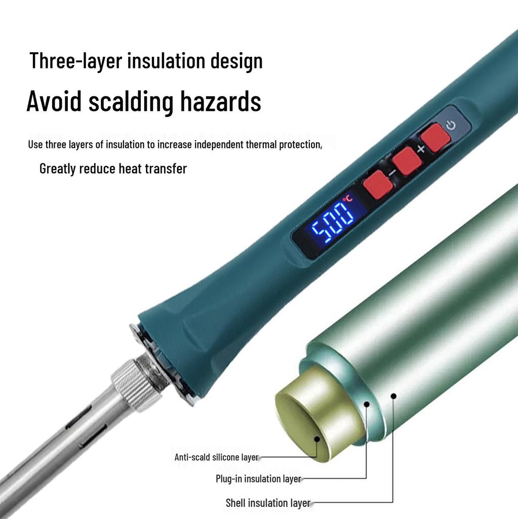120W Digital Display Soldering Iron, Portable Welding Pen for Household Repair