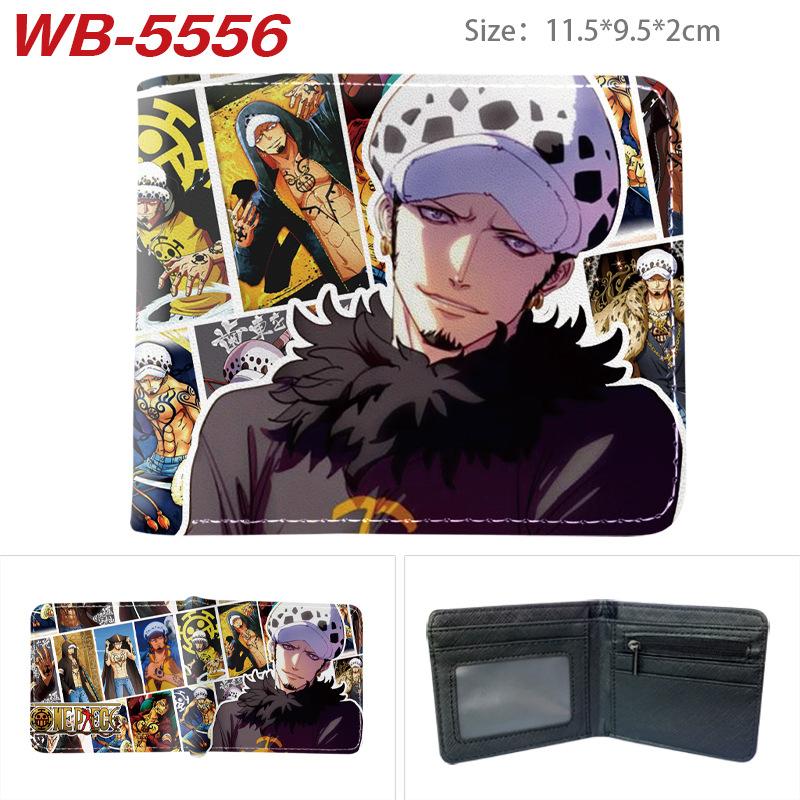 One Piece Anime Geldbörse Vollfarbdruck Zweifach faltbar Kartenhalter Studenten Anime Leder Geldbörse