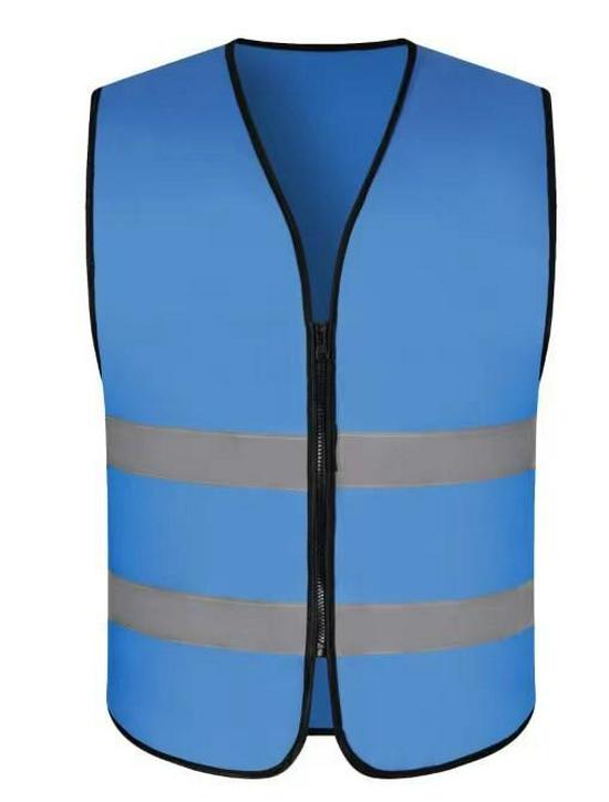 Custom Reflective Safety Vest with Logo for Nighttime Construction and Sanitation Workers
