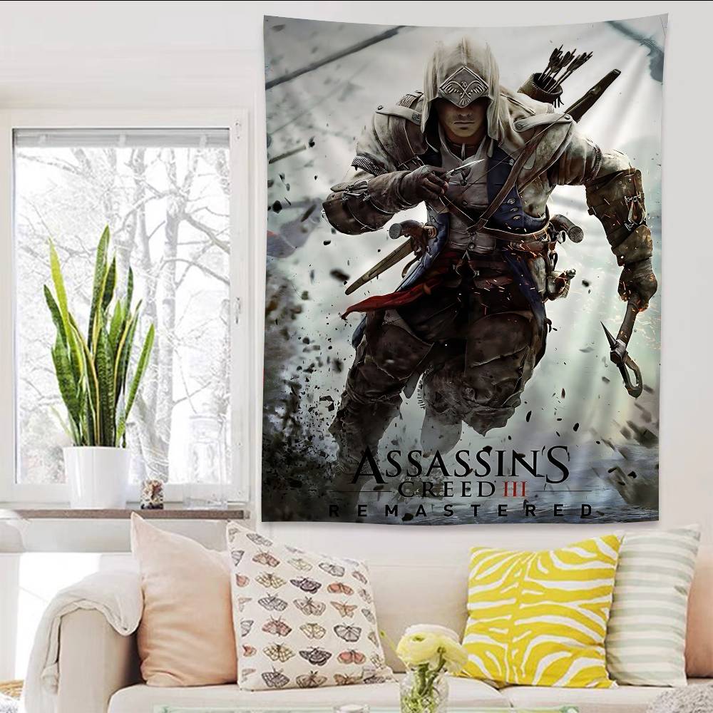 Game Classic AAssassins Cool CCreed Anime Tapestry Hanging Tarot Hippie Wall Rugs Dorm Home Decor