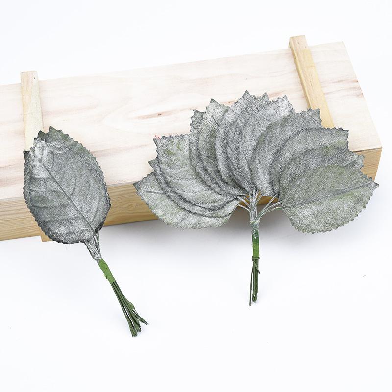 12 Pieces Vases for Home Decoration Accessories Scrapbooking Wedding Decorative Flowers Wreaths Silk Leaves Artificial Plants