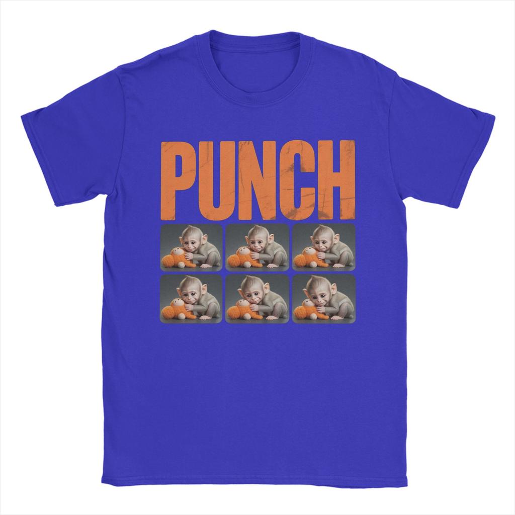 Unisex Kvinnor Grafiskt Tryckt Team Punch Punch the monkey Babyapa som Håller Gosedjur T-shirt Bomulls-T-shirts Kläder