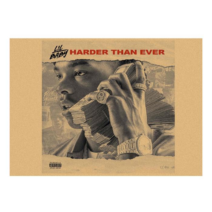DaBaby Rap Hip Hop Kraft Paper Poster for Cafe or Bar Decor
