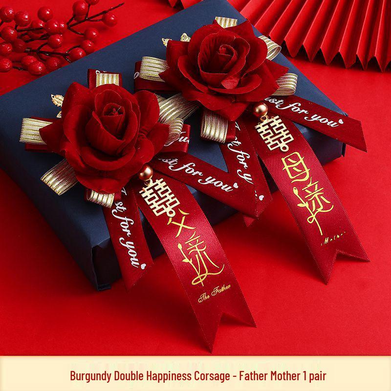 Creative Wedding Corsage Set for Bride, Groom, Groomsmen, and Bridesmaids