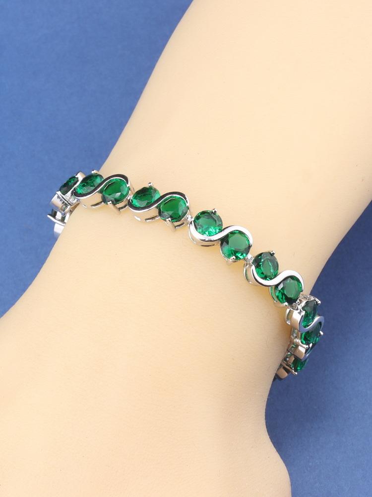 Original Feiner Schmuck & Accessoire 10-Farben Zirkon Italienisches Charm-Armband für Frauen/Mädchen Mode Geschenk