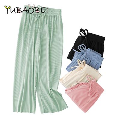 Pantaloni anti țânțari pentru fete, mătase de gheață, pantaloni cu lanternă, primăvară și vară, pantaloni largi, pentru copii mijlocii și mai mari, ocazional, pantaloni subțiri pentru bebeluși