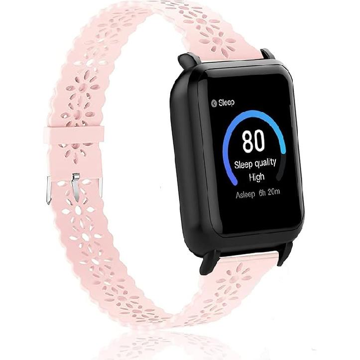 Compatible for 3Plus Vibe Plus Band, Silicone Lace Slim Thin Hollow-Out Replacement Straps Compatible with 3Plus Vibe Plus/Vibe +/Vibe Lite/Vibe Pro