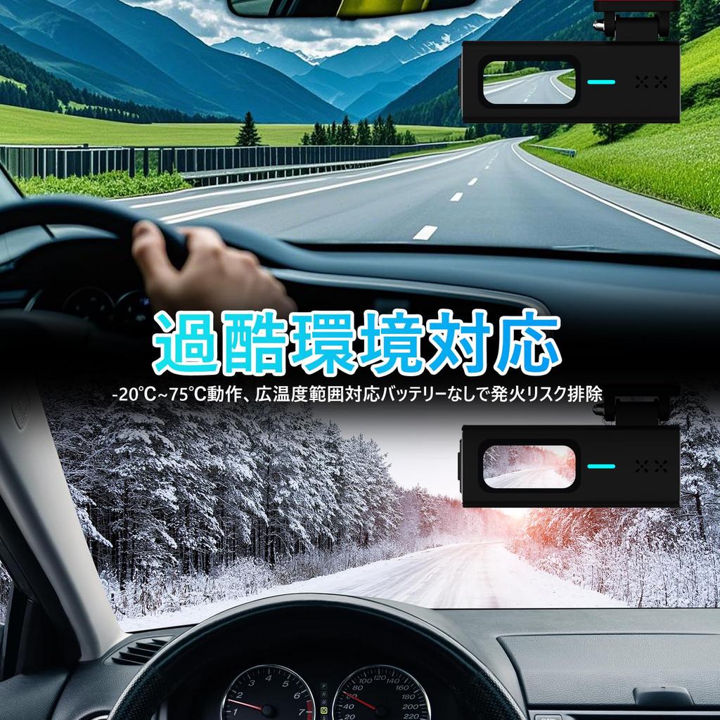 3T6B Dash Camera, Small, 140° Wide Angle, H.265 Compression, WiFi Connection, 3-Axis G-Sensor, Smartphone
