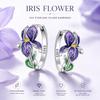 1 Paio Orecchini Iris Viola Serie Fiori e Piante Squisite Regali per Matrimoni Feste Gioielli Moda per Donne