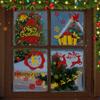 Weihnachtsrentier Elektrostatische Aufkleber, Schaufensterdekorationen, Fenstergitterwerk, Glastür Goldaufkleber