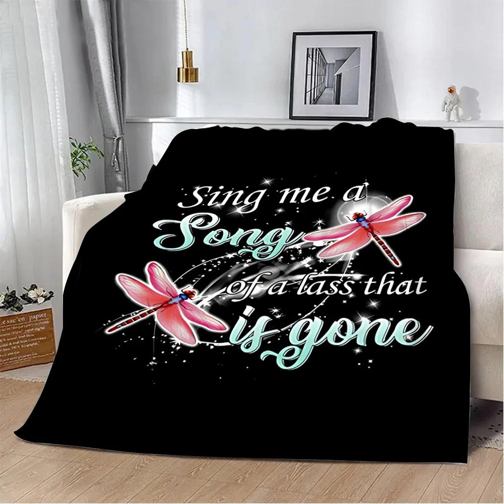 OUTLANDER TV Jamie Fraser Sassenach Libellen-Print Decke Picknickdecke Warm Weich und Bequem Zuhause Reise Geburtstagsgeschenk