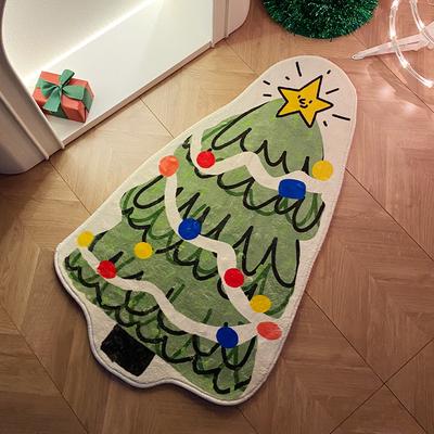 VIKAMA Christmas Imitation Cashwool Carpet Creative Lovely Home Living Room Bedroom Scene Atmosphere Decoration Gifts
