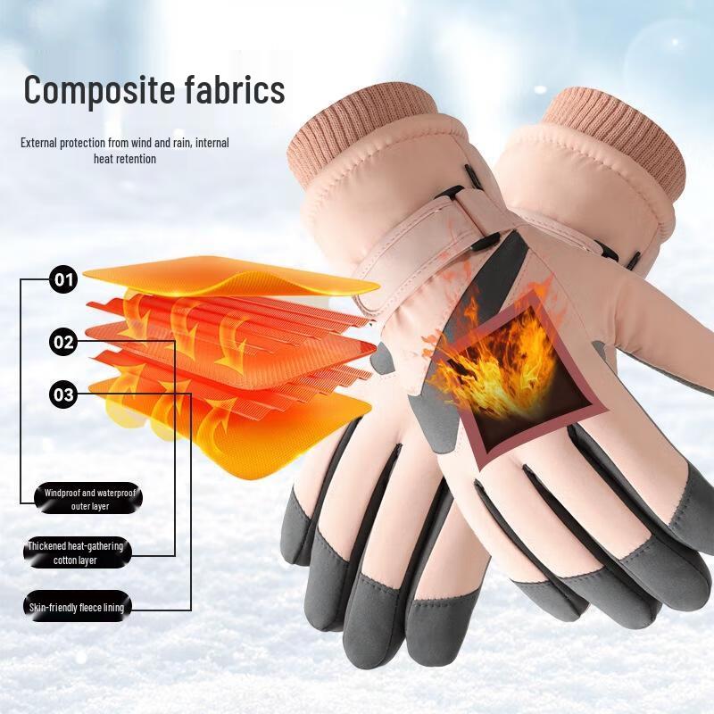 JingJingRS Winter Ski Gloves