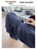 Women's Embroidered Ice Silk Cotton High-Waisted Wide-Leg Pants for Spring/Summer 2026